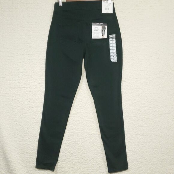 Nine West Women's Green, Heidi pull-on Skinny Yoga Stretch Twill Size 4 NWT - Picture 3 of 16